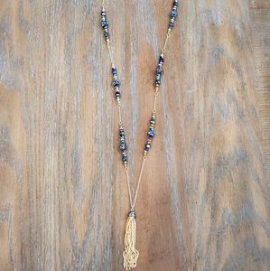 New Liz Claiborne Tassel Statement Necklace